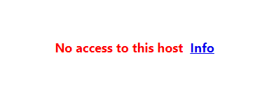 No access to the host