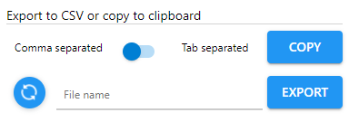 Export QMC tables